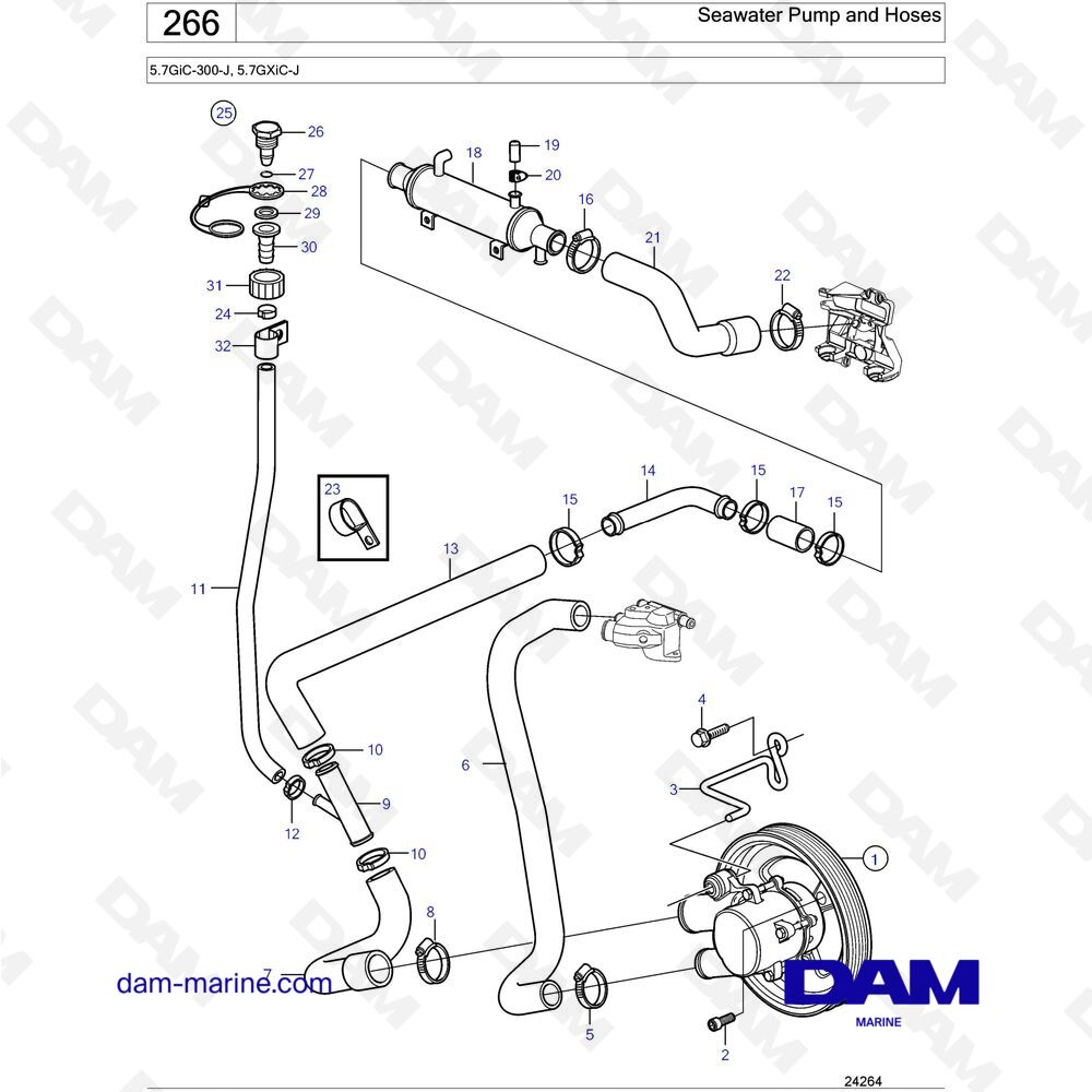 Spare Parts And Exploded Views For Volvo Penta L Gxi